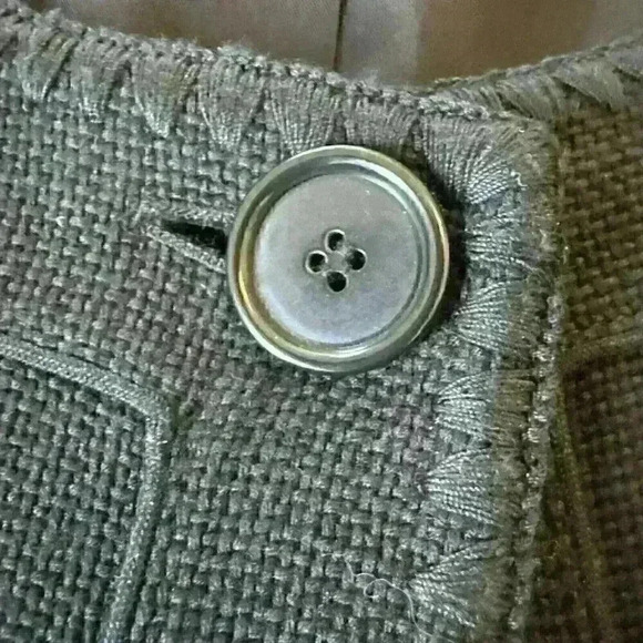 Ann Taylor Women's Size 8 Black Blazer Jacket Button Up Collarless Beautiful - Picture 11 of 16